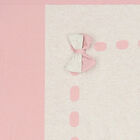 Baby Girls Pink & Ivory Knitted Blanket, 1, hi-res